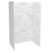 Maax Canada 107459-307-508-000 - Utile 4832 Composite Direct-to-Stud Three-Piece Alcove Shower Wall Kit in Marble Carrara