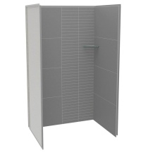 Maax Canada 107460-306-514-000 - Utile 4836 Composite Direct-to-Stud Three-Piece Alcove Shower Wall Kit in Erosion Pebble Grey