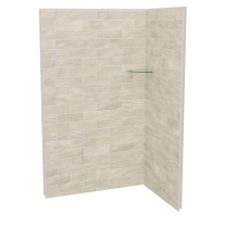 Maax Canada 107461-312-507-000 - Utile 4832 Composite Direct-to-Stud Two-Piece Corner Shower Wall Kit in Organik Loam