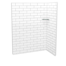Maax Canada 107466-301-526-000 - Utile 6036 Composite Direct-to-Stud Two-Piece Corner Shower Wall Kit in Metro Tux
