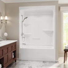 Maax Canada 105916-000-001-004 - Camelia TSR-6032 AFR Acrylic Alcove Left-Hand Drain Three-Piece Tub Shower in White