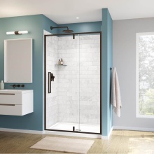 Maax Canada 135325-900-173-000 - Uptown 45-47 x 76 in. 8 mm Pivot Shower Door for Alcove Installation with Clear glass in Dark Bron