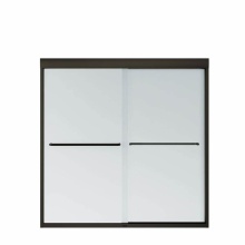Maax Canada 135661-978-172-000 - Aura 55-59 x 57 in. 6 mm Sliding Tub Door for Alcove Installation with Frosted Glass in Dark Bronz