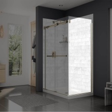 Maax Canada 137312-900-305-000 - Duel and Inverto Return Panel for 34 in. Base with Clear glass in Brushed Nickel