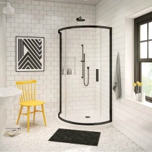 Maax Canada 137446-900-340-000 - Radia Round 36 x 36 x 71.5 in. 6 mm Sliding Shower Door for Corner Installation with Clear glass i