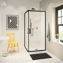 Maax Canada 137447-900-340-000 - Radia Square 32 x 32 x 71.5 in. 6 mm Sliding Shower Door for Corner Installation with Clear glass