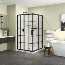 Maax Canada 137451-977-340-000 - Radia Square 42 x 42 x 71.5 in. 6 mm Sliding Shower Door for Corner Installation with French glass