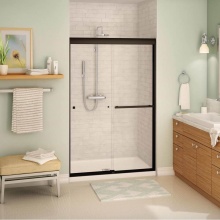 Maax Canada 139674-900-172-000 - Noble SC 43-47 x 71 in. 8mm Bypass Shower Door for Alcove Installation with Clear Glass in Dark Br