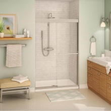 Maax Canada 139674-900-305-000 - Noble SC 43-47 x 71 in. 8mm Bypass Shower Door for Alcove Installation with Clear Glass in Brushed