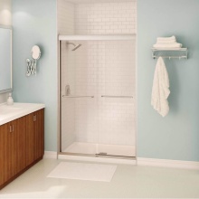 Maax Canada 139681-900-305-000 - Tonik SC 43-47 x 71 in. 6 mm Bypass Shower Door for Alcove Installation with Clear Glass in Brushe