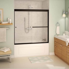 Maax Canada 139683-900-172-000 - Noble SC 55-59 x 57 in. 8mm Bypass Tub Door for Alcove Installation with Clear Glass in Dark Bronz