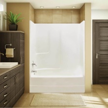 Maax Canada 140100-000-002-001 - TSEA62 60 x 31 AcrylX Alcove Left-Hand Drain One-Piece Tub Shower in White