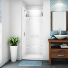 Maax Canada 145019-000-002-593 - KDS 3232 AFR AcrylX Alcove Center Drain Four-Piece Shower in White