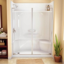 Maax Canada 145043-000-002-595 - KDS 3460 AFR AcrylX Alcove Left-Hand Drain Four-Piece Shower in White
