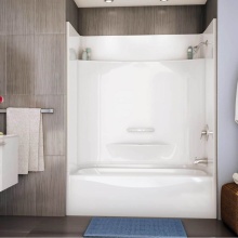 Maax Canada 148006-000-002-294 - Essence TS-6030 AcrylX Alcove Left-Hand Drain Four-Piece Tub Shower in White