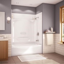 Maax Canada 148013-000-002-794 - Essence TS-6032 AFR AcrylX Alcove Left-Hand Drain Four-Piece Tub Shower in White