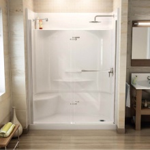 Maax Canada 148036-000-002-293 - Essence SH-6030 AcrylX Alcove Center Drain Four-Piece Shower in White
