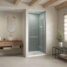 Maax Canada 410002-541-001-000 - B3Round 4834 Acrylic Alcove Shower Base in White with Anti-slip Bottom with Center Drain