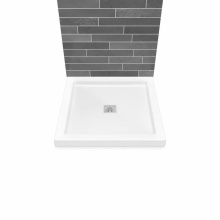 Maax Canada 420000-505-001-100 - B3Square 3636 Acrylic Wall Mounted Shower Base in White with Center Drain