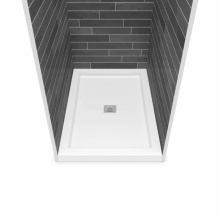 Maax Canada 420043-544-001-100 - B3Square 4842 Acrylic Alcove Deep Shower Base in White with Anti-slip Bottom with Center Drain