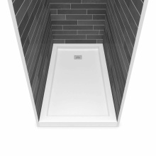 Maax Canada 420006-504-001-100 - B3Square 6036 Acrylic Alcove Deep Shower Base in White with Back End Drain