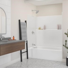 Maax Canada 107162-000-002-001 - Icon TS6036 Acrylx Alcove Left Hand Drain One-Piece Tub Shower in White