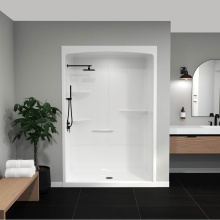Maax Canada 105922-000-001-136 - Camelia SHR-6034 Acrylic Alcove Center Drain No Seat One-Piece Shower in White