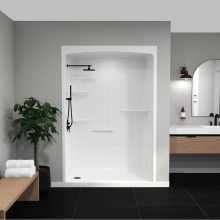 Maax Canada 105922-NL-000-001 - Camelia SHR-6034 Acrylic Alcove Left-Hand Drain No Seat One-Piece Shower in White
