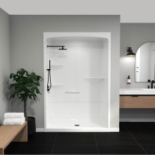 Maax Canada 105922-000-001-190 - Camelia SHR-6034 Acrylic Alcove Center Drain No Seat Three-Piece Shower in White