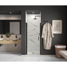 Maax Canada 139265-900-340-100 - Cappadocia 33-35 x 68 in. 6 mm Pivot Shower Door for Alcove Installation with Clear glass & Ro