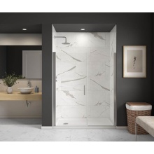 Maax Canada 139277-900-084-100 - Cappadocia 57-59 x 68 in. 6 mm Pivot Shower Door for Alcove Installation with Clear glass & Ro