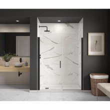 Maax Canada 139277-900-340-100 - Cappadocia 57-59 x 68 in. 6 mm Pivot Shower Door for Alcove Installation with Clear glass & Ro