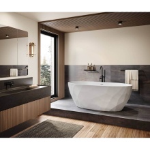 Maax Canada 107827-000-240-000 - Fura Matte 6732 Acrylic Freestanding Center Drain Bathtub in Matte White