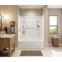 Maax Canada 107817-000-001-000 - Interflo 6030 Direct-to-stud 4-piece Alcove Tub Wall Kit in White