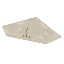 Maax Canada 100053-001-004 - Tryst 59.25 in. x 59.25 in. Corner Bathtub with Whirlpool System Center Drain in Bone