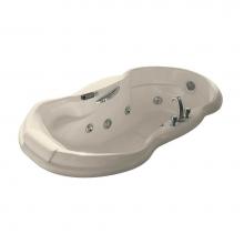 Maax Canada 100082-000-004 - Palace 71.5 in. x 37.25 in. Drop-in Bathtub with End Drain in Bone