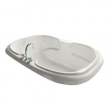 Maax Canada 101058-000-007-000 - Calla 59.75 in. x 41.5 in. Drop-in Bathtub with Center Drain in Biscuit