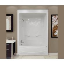 Maax Canada 101097-SL-091-001 - Figaro I 59.25 in. x 33 in. x 84.63 in. 3-piece Tub Shower with 10 microjets Left Drain in White