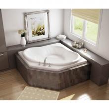 Maax Canada 101212-109-001 - Nancy 54 in. x 54 in. Drop-in Bathtub with Combined Hydrosens/Aerosens System Center Drain in Whit