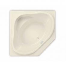 Maax Canada 101212-109-004 - Nancy 54 in. x 54 in. Drop-in Bathtub with Combined Hydrosens/Aerosens System Center Drain in Bone