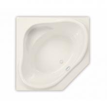 Maax Canada 101212-109-007 - Nancy 54 in. x 54 in. Drop-in Bathtub with Combined Hydrosens/Aerosens System Center Drain in Bisc