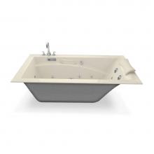 Maax Canada 101269-L-001-004 - Optik 65.75 in. x 36 in. Alcove Bathtub with Whirlpool System Left Drain in Bone