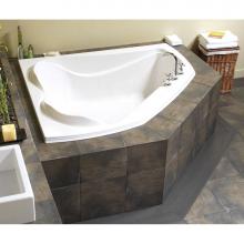 Maax Canada 102724-109-001 - Cocoon 59.75 in. x 53.875 in. Corner Bathtub with Combined Hydrosens/Aerosens System Center Drain