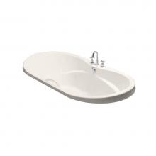 Maax Canada 102759-000-007 - Living 72 in. x 36 in. Drop-in Bathtub with Center Drain in Biscuit