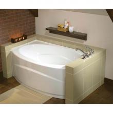 Maax Canada 102784-L-001-001 - Islander AFR - DTF 60 in. x 38 in. Alcove Bathtub with Whirlpool System Left Drain in White