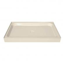 Maax Canada 105058-000-004 - MAAX 59.75 in. x 42.125 in. x 6.125 in. Rectangular Alcove Shower Base with Center Drain in Bone