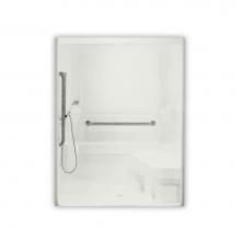 Maax Canada 105083-000-001-000 - 60NHS 66 in. x 36.875 in. x 84 in. 1-piece Shower with No Seat, Center Drain in White