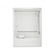 Maax Canada 105086-SR-026-001 - BF3260 62 in. x 34.38 in. x 84 in. 3-piece Shower with Right Drain in White