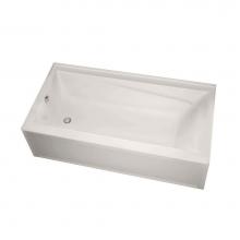 Maax Canada 105511-L-000-007 - Exhibit IFS AFR 59.75 in. x 30 in. Alcove Bathtub with Left Drain in Biscuit