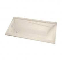 Maax Canada 105514-L-001-004 - Exhibit IF 59.75 in. x 31.875 in. Alcove Bathtub with Whirlpool System Left Drain in Bone